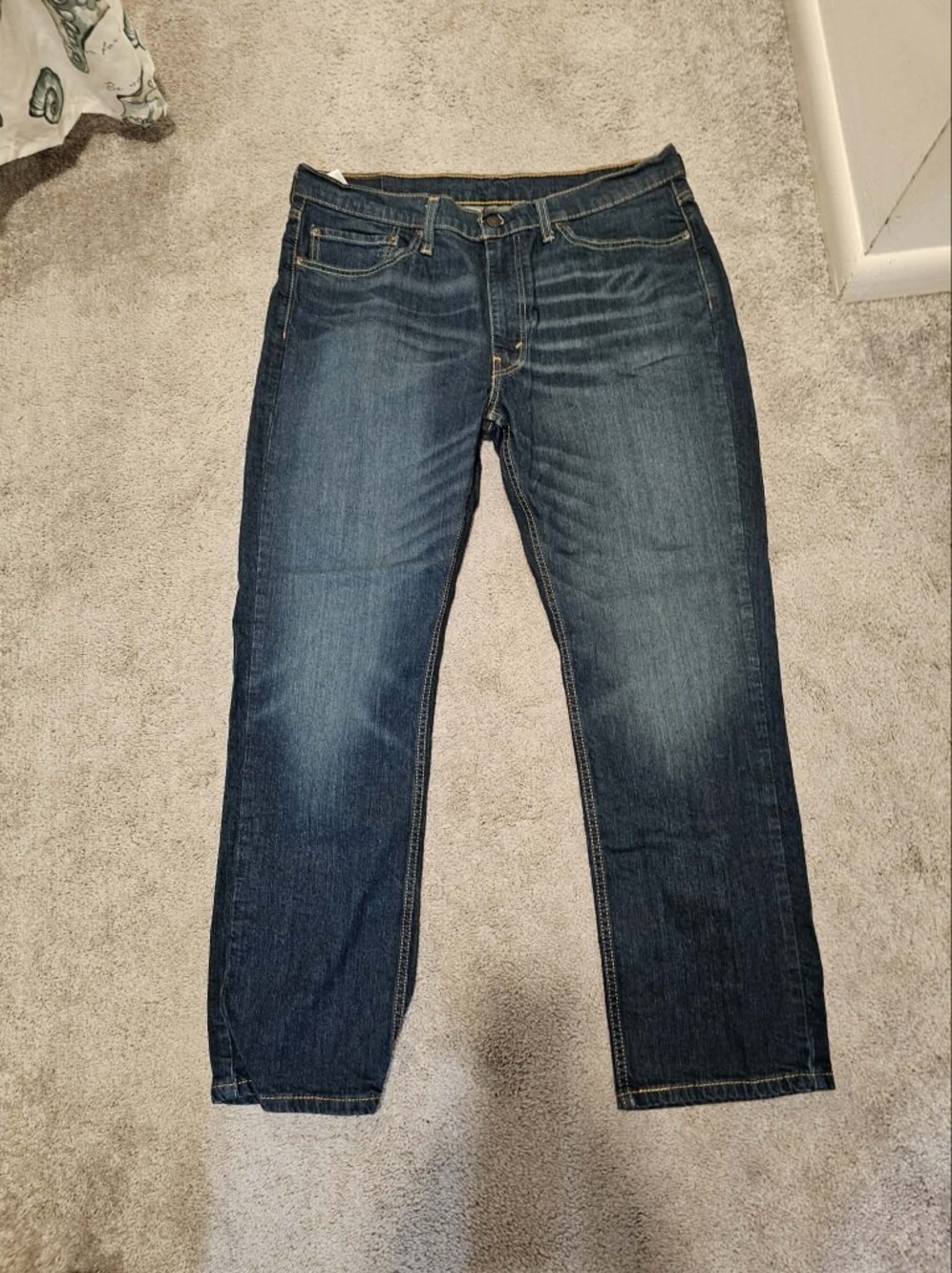 Men's Levi's Slim Straight Jeans in Dark Blue Wash Size 36/30